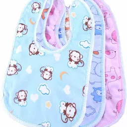 Fast Dry-Waterproof, Super Soft Cotton,bibs for baby -Pack of 3 (Multicolor)-image-6