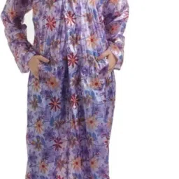 Floral Print, Solid Women Raincoat-image-6