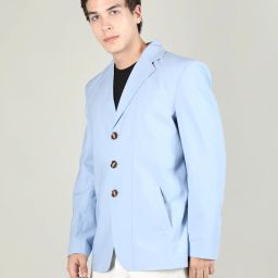 Tweed Solid Coat For Men-image-56