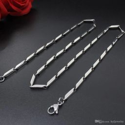 Jewellery Valentine Stylish Fancy Party Wear Titanium Long Necklace Handmade Silver Neckless chain latest design Casual Style Daily use Simple -CN-DS043 Silver, Titanium Plated Metal, Silver, Stainless Steel Chain-image-7