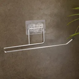 Stainless Steel Tissue Hanger Wall Mount Towel Hanging Holder Magic Adhesive Pad Stainless Steel Toilet Paper Holder-image-12