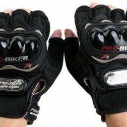 Pro Biker Half Cut Gloves Black L Size Driving Gloves (Black) Driving Gloves-image-42