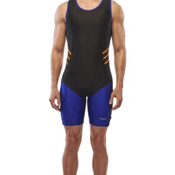 Wrestling Costume (Singlet) Men Compression Solid Men Swim-dress Black Swimsuit-image-26