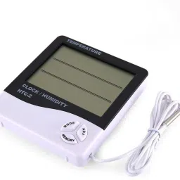 Digital White Clock-8