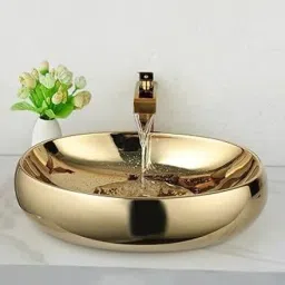 ELEGANCE BATH CERAMIC (L61 X W43 X H14Cm) NEW 2202 GOLDEN TABLE TOP NEW 2202 Table Top Basin-picture-14