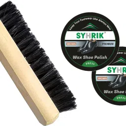 Oinic (Pack of 3) 2-Brown Shoe Polish (40 gram) & 1-Shoe Brush, Brown Boot Polish. Leather, Synthetic Leather Shoe Wax Polish-image-69