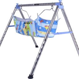 Portable Foldable Baby Cradle | Indian Ghodiyu Style with Stainless Steel Frame-image-6