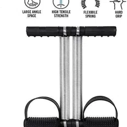 effingo Double Spring Waist Trimmer with Skipping Rope for Exercises (Multicolor) Ab Exerciser image 2