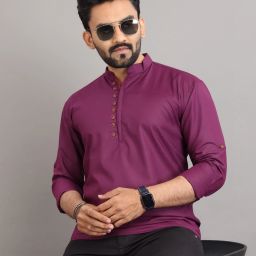 Men Solid Pure Cotton Straight Kurta-image-42