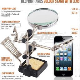 Hand Soldering Iron Stand Magnifying Lens With Adjustable PCB Solder Iron Stand 0 W Simple-image-37