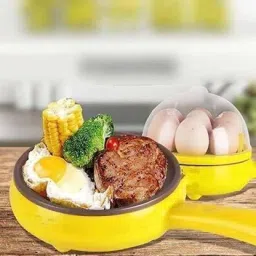 Multipurpose Single Layer Handle Egg Boiler with Non Stick Fry pan Electric for Omelette Maker and Other Egg Variety Egg Cooker-picture-3