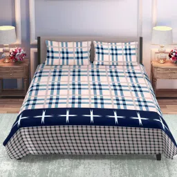 144 TC Microfiber Queen Printed Flat Bedsheet-21