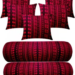 Microfibre Geometric Bolster Pack of 7-image-55
