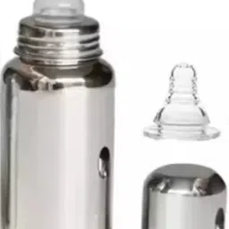 Stainless Steel Milk Feeding Bottle for New Born Baby - 250 ml-image-55