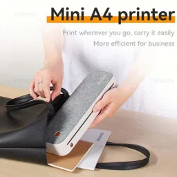 Techdash A4 Wireless Portable Mini Thermal Printer (1Year Warranty) Inkless Single Function WiFi Monochrome Label Printer image 3