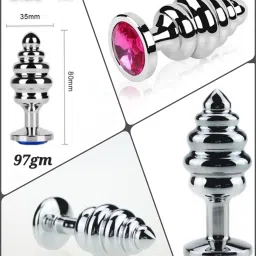 purvish Non-Vibrating Curved step, soft silicon medium & steel small size,3 Massager set Unique design, soft and different size gives more compatibility for men & women Massager image 4