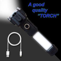 Fast charging rechargeable powerful 4 mode LED torchlight 4 hrs Torch Emergency Light-image-94
