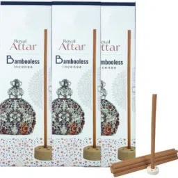 Pack of 3 (60 Sticks Per Pack) Royal Attar Bambooless Agarbatti Incense Sticks Scented-image-26