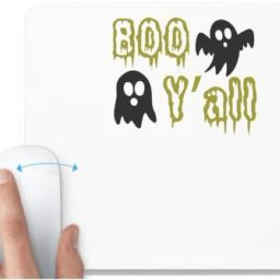 UDNAG White Mousepad 'Halloween | Boo y’all copy' for Computer / PC / Laptop [230 x 200 x 5mm] Non Slip Base Mousepad-image-96