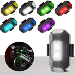 7 Colors 40 Modes LED Aircraft Helmet Strobe Light for bike Cycles safety light Brake Light Car, Motorbike, Truck, Van LED (5 V, 1 W)-17