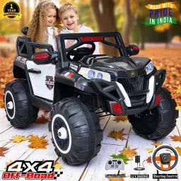 5 motor 4x4 Big Size Driving Car Remote , Mobile App Control + Steering Drive Jeep Battery Operated Ride On-11