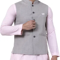 Men Solid Nehru Jacket-picture-4