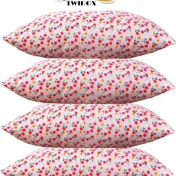 LUXURY Polyester Fibre Floral Sleeping Pillow Pack of 4-10