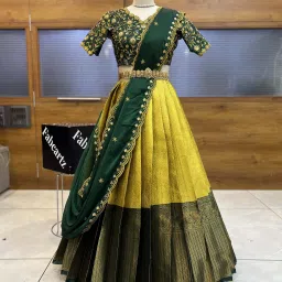 Self Design Semi Stitched Lehenga Choli-image-8