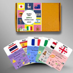Flag Fun: Educational Flashcards Featuring World Country Flags - 32 cards-16