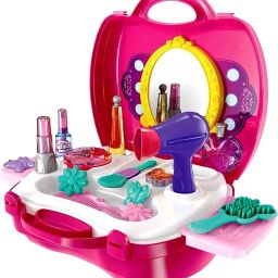 Beauty Make up case and Cosmetic Set Suitcase with Makeup Accessories for Children Girls-28