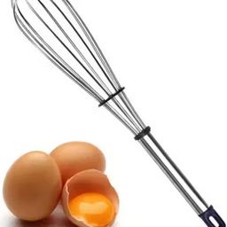 Multi-Utility Wire Whisk for Cooking Baking Beverages & More (Silver) Stainless Steel Spiral Whisk-image-48