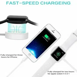 MARS 2-in-1 Wireless Fast Charger for Apple Watch & iPhone Charging Pad image 2