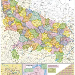 Uttar Pradesh Map : Political Photographic Paper-44