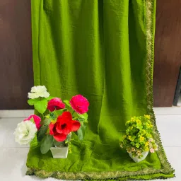 Chiffon Solid Green Women Dupatta-image-12