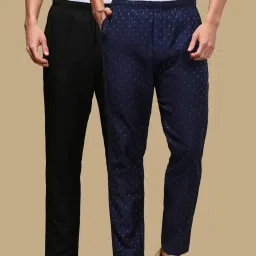 Pack of 2 Mens Cotton Blend Ethnic Wear Printed Pyjama, Pack of 2 Men Pyjama-image-82