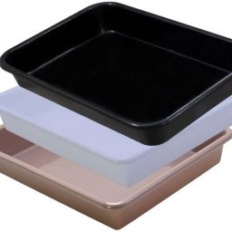 Plastic Exel Small Tray For Home/Office, 3 pc Tray 2 Ltr, White Choco Black Tray-image-90