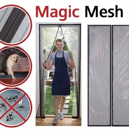 yukta enterprise Polyester Infants Washable Magic Mesh Mosquito Net Door Curtain Mosquito Net-picture-16