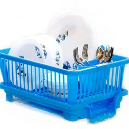 Dish Drainer Kitchen Rack 3 in 1 Large Durable Plastic Dish Rack Washing Holder Basket Organizer Plastic-22