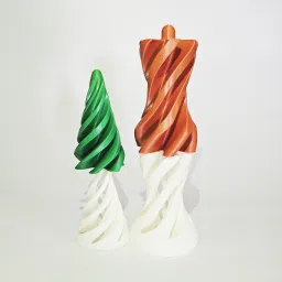 3D Printed Spiral Showpiece Set – Modern Home Decor Figurines (Set of 2)-image-43