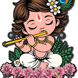Little Krishna Key Holder for Wall | 7 Hook Decorative Key Hanger Floral Design Wood Key Holder-image-39