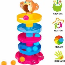 vista kraft Enlightening Roll and Swirl Ball Ramp Drop toy for kids image 3