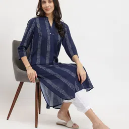 pink fort Women Printed Pure Cotton Straight Kurta-picture-23