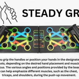 gjshop Stand Board Strong Grip Handle for Chest Press, Gym & Home Exercise Push-up Bar image 2