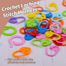 Gemsy Premium Crochet Locking Stitch Markers Set of 25 - Essential Tools for Precise Crocheting - Knitting Stitch Counter and Markers - Crochet Hook for Knitting - Perfect for All - Easy to Use - DIY image 3