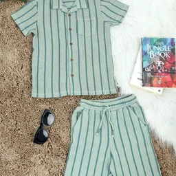 The Lion and The Fish Striped Shirt & Shorts Clothing Set-picture-40