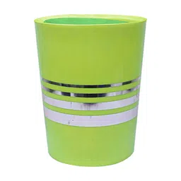 Kuber Industries Set Of 2 Green & Silver-Coloured Printed Dustbin image 5