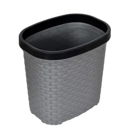 Kuber Industries Set Of 2 Gey & Black Textured Open Dustbin image 4