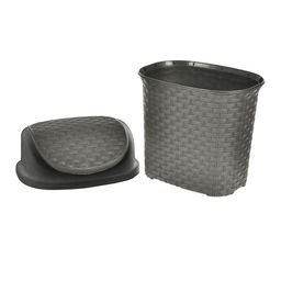 Kuber Industries Set Of 2 Grey Plastic Swing Lid Dustbin image 4