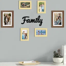 art street Individual Set Of 6 Beige Polyresin Collage Photo Frames-picture-32