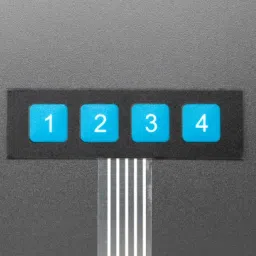 1x4 Membrane Matrix Keypad - 4 KeysView-51